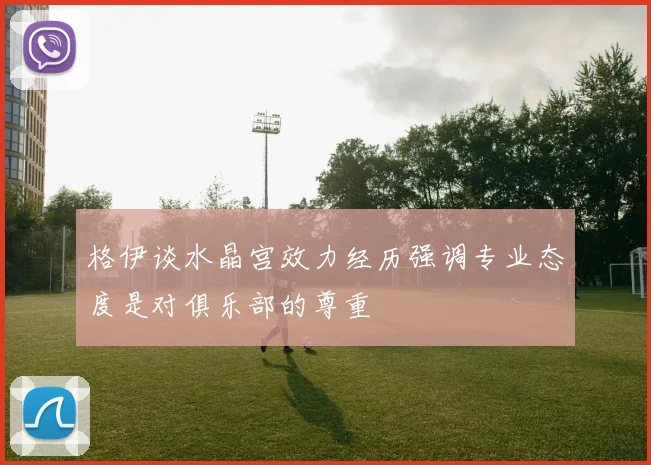 格伊谈水晶宫效力经历强调专业态度是对俱乐部的尊重